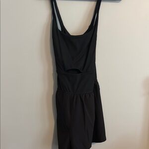 Black Sleeveless Athletic  Dress